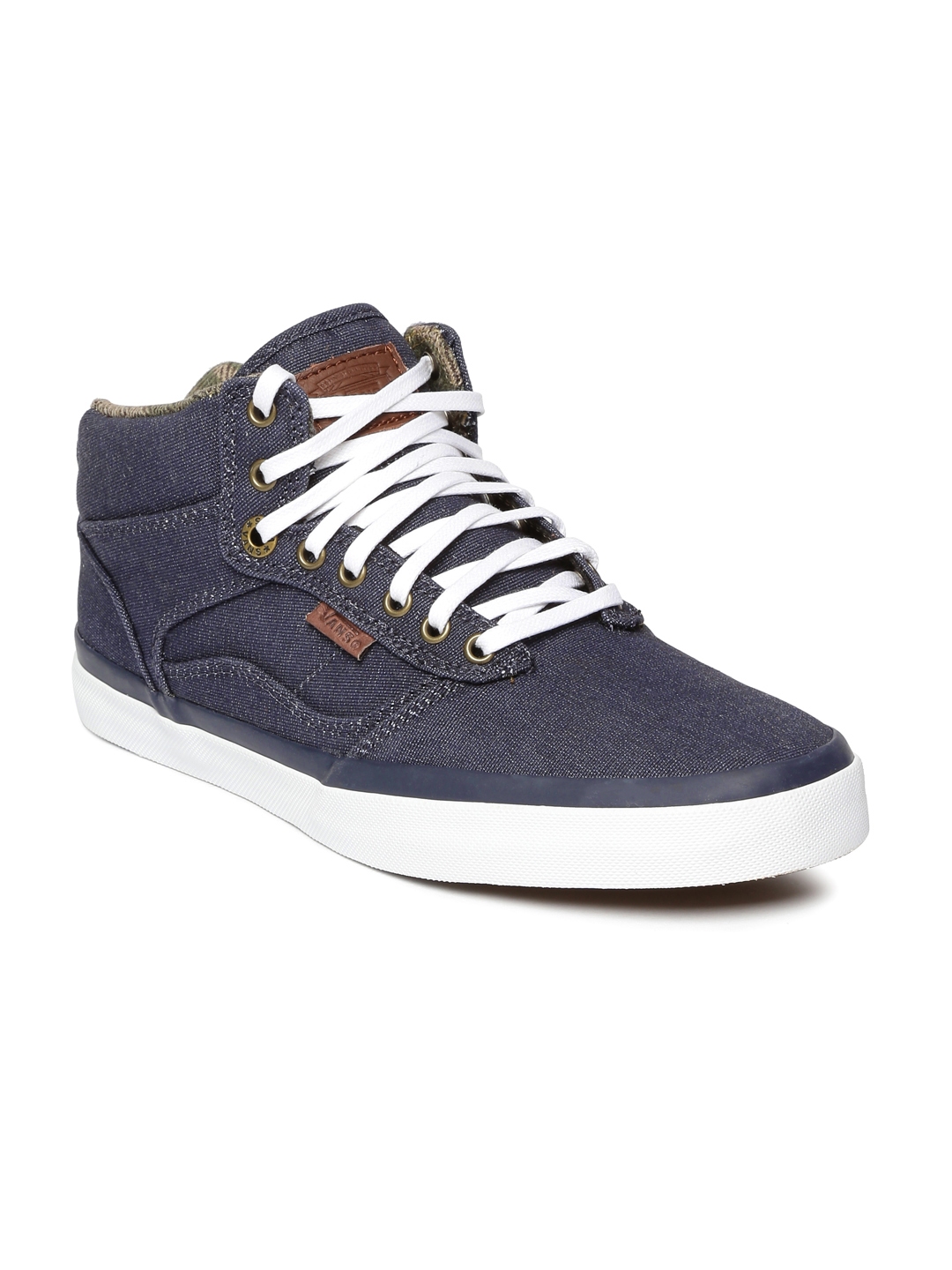Buy Vans Unisex Blue Solid Bedford Mid Top Sneakers Casual Shoes for Unisex 1499560 Myntra
