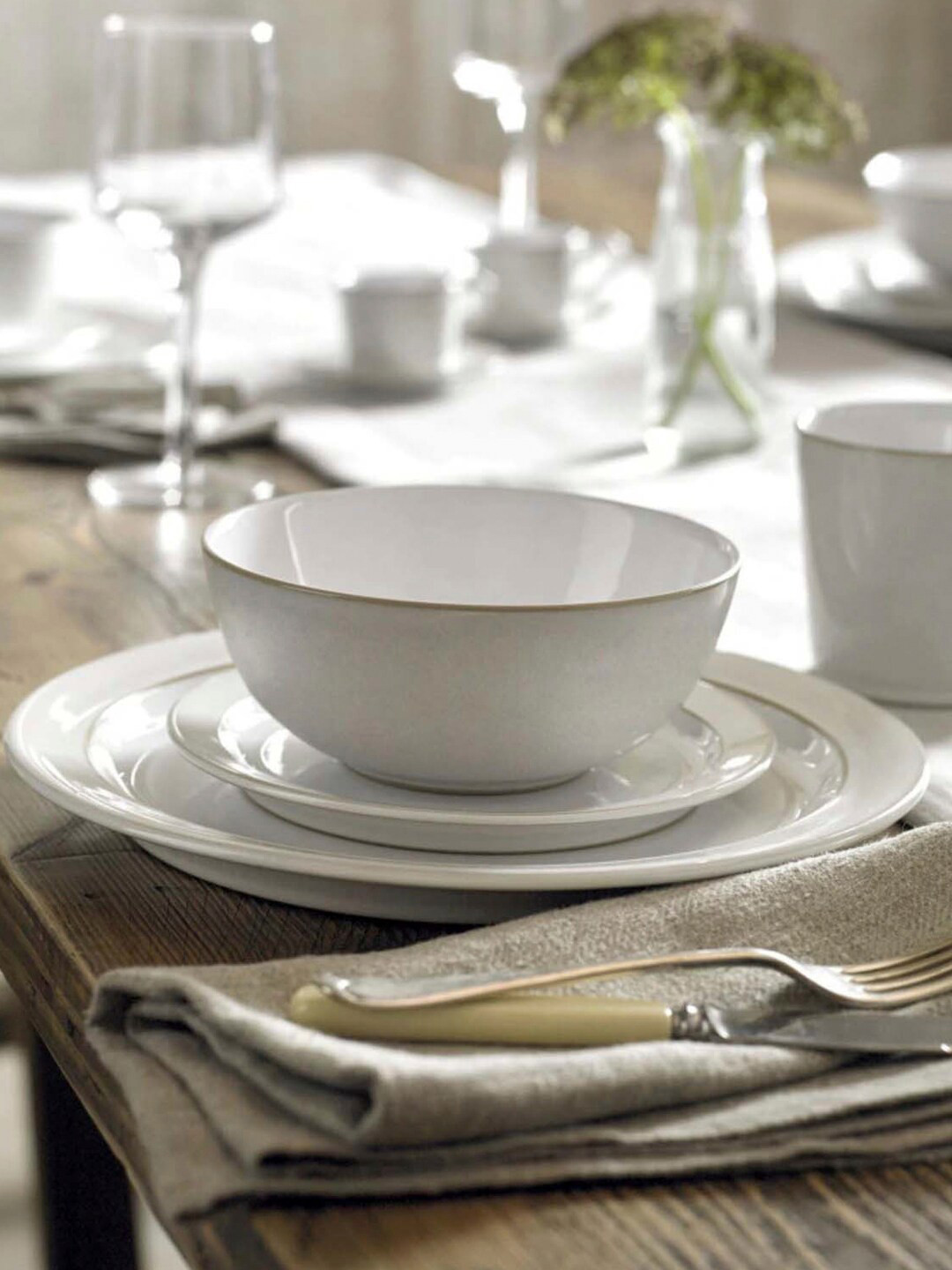 Denby White Natural Canvas Small Plate