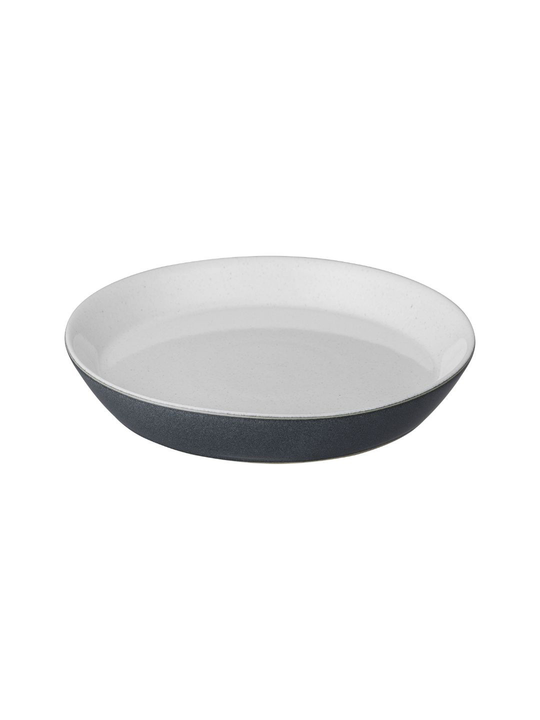 Denby Charcoal & White 1 Piece Handcrafted Stoneware Glossy Plate