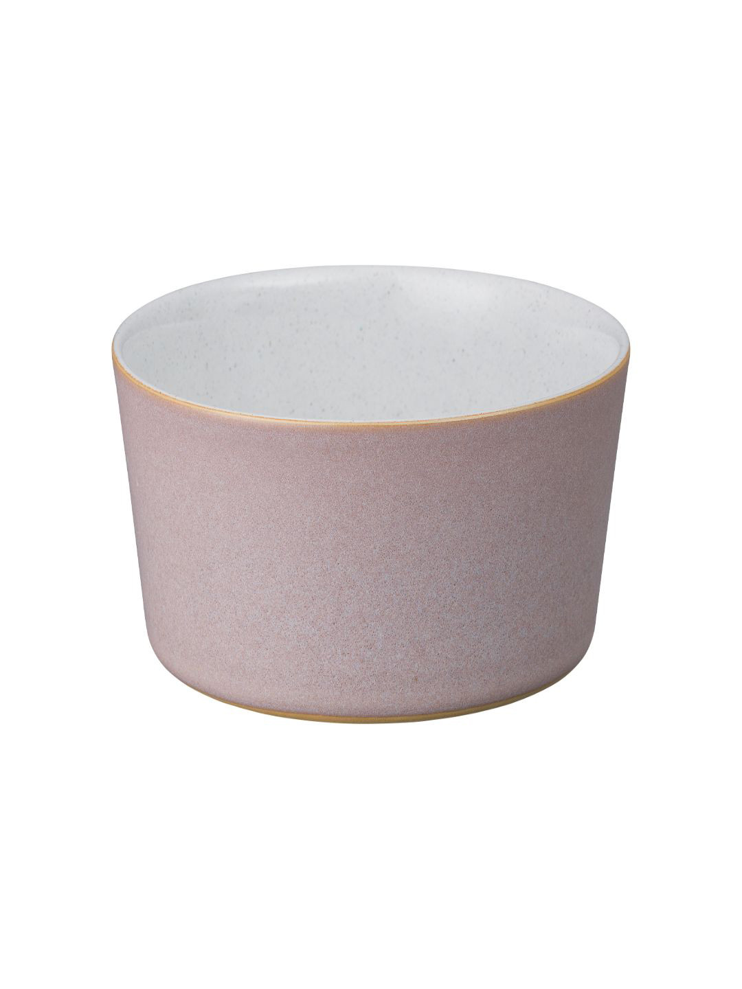 Denby Pink & White 1 Piece Handcrafted Stoneware Glossy Bowl
