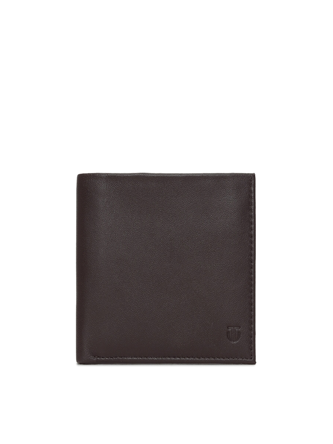 Titan Men Brown Leather Two Fold Wallet