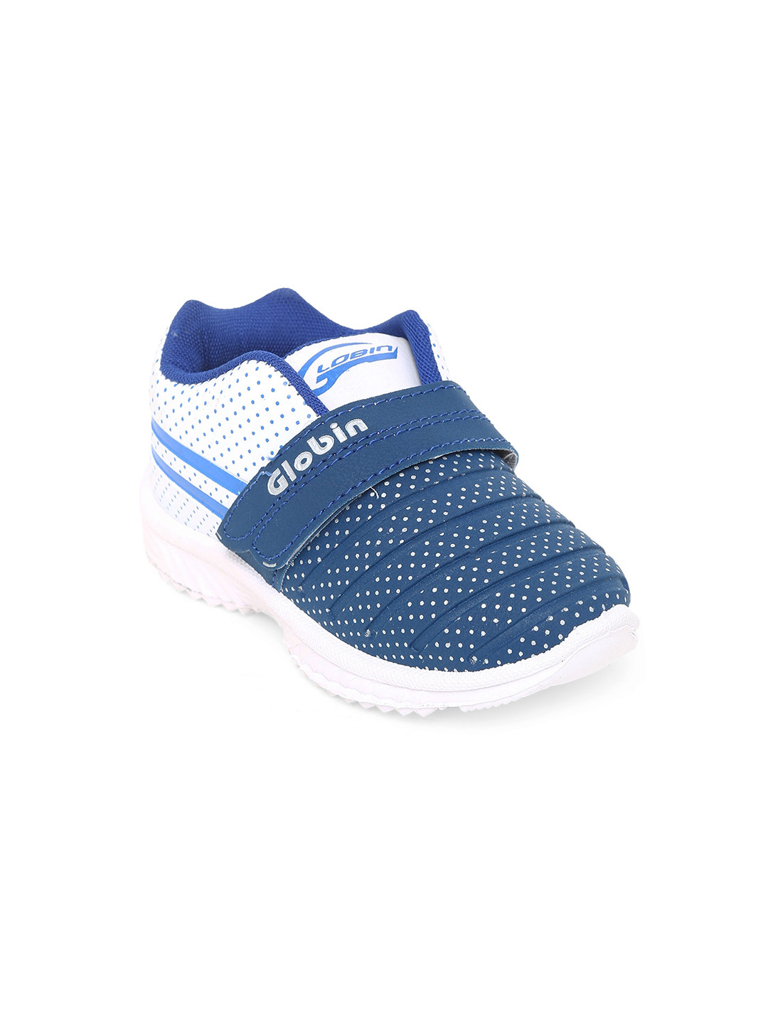 CHiU Unisex Kids Blue Woven Design Slip-On Sneakers