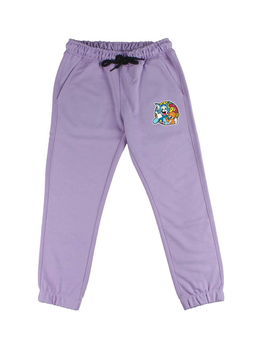 Tom & Jerry Girls Purple Tom & Jerry Cotton Joggers