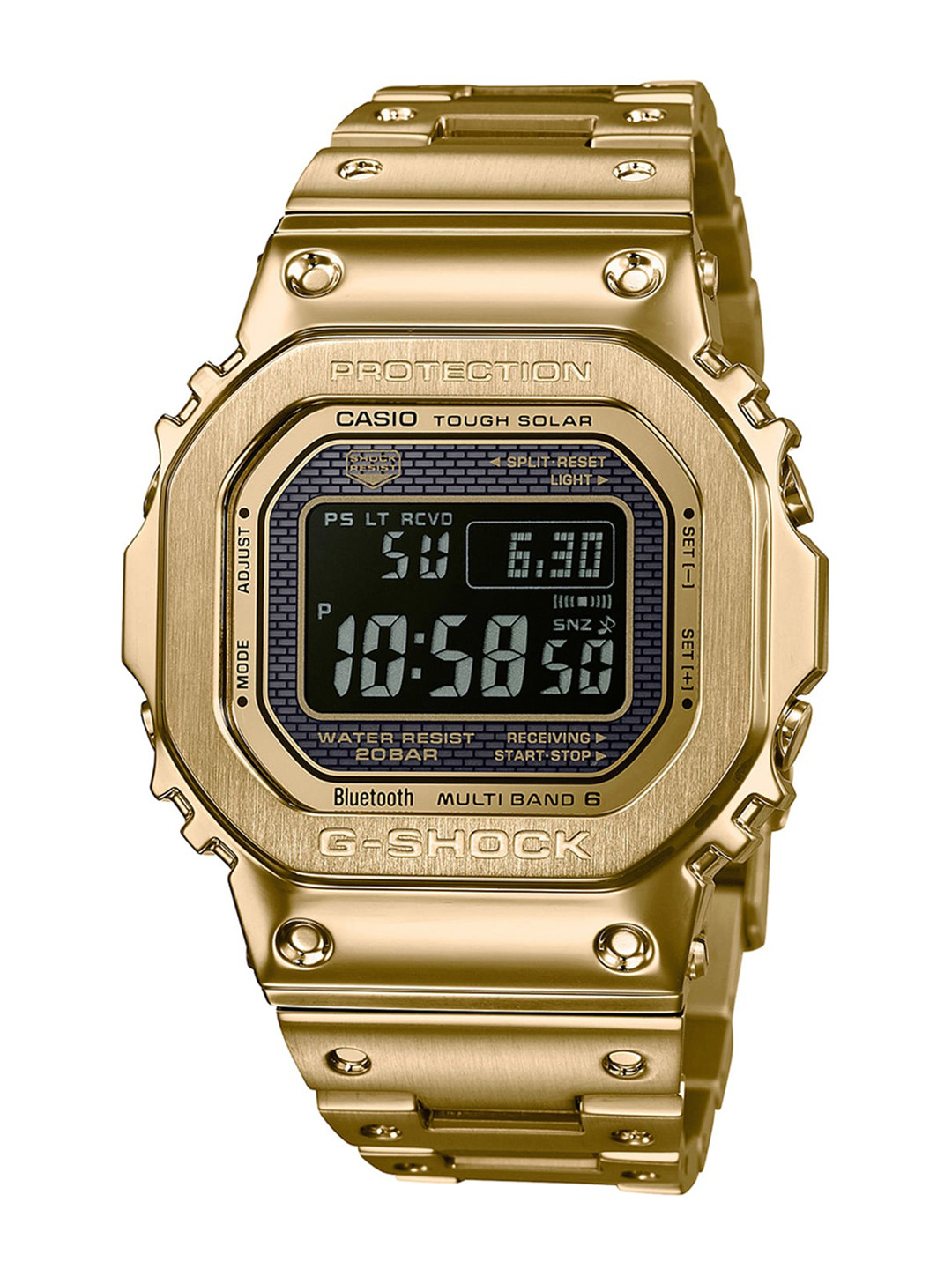 CASIO Men G-Shock Metal GMW-B5000GD-9DR Gold Digital Dial Gold Solid Band Watch G902