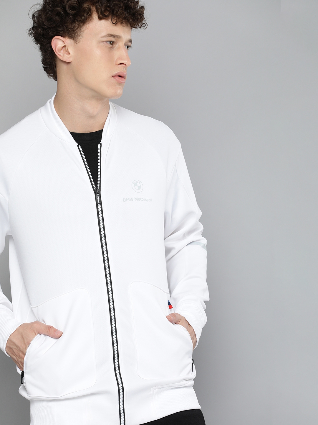 Buy PUMA Motorsport Men White BMW Spacer Knitted Track Motorsports