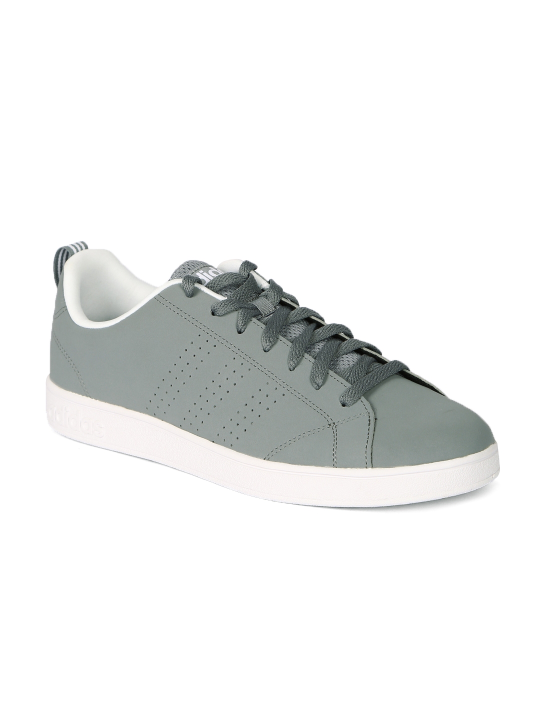 ADIDAS NEO Men Grey Perforated Advantage Clean Sneakers