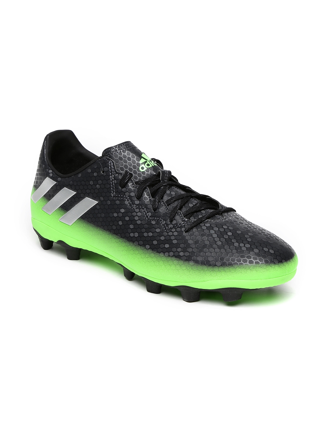 Electrónico incrementar Pasteles Buy ADIDAS Men Charcoal Grey & Green MESSI 16.4 FXG Football Shoes - Sports  Shoes for Men 1501507 | Myntra