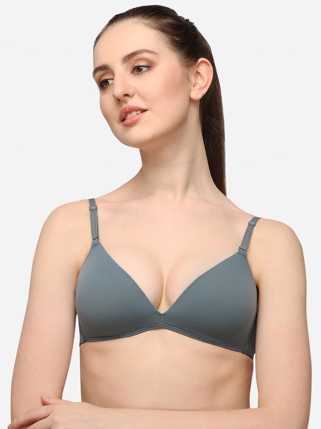 Lenissa Steel T-shirt Bra-Half Coverage Lightly Padded L-105