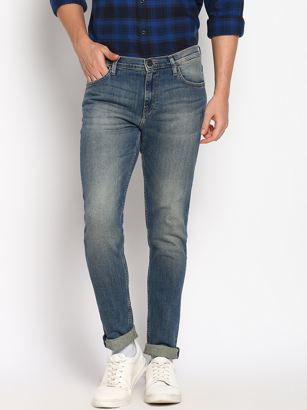 Lee Men Blue Heavy Fade Jeans