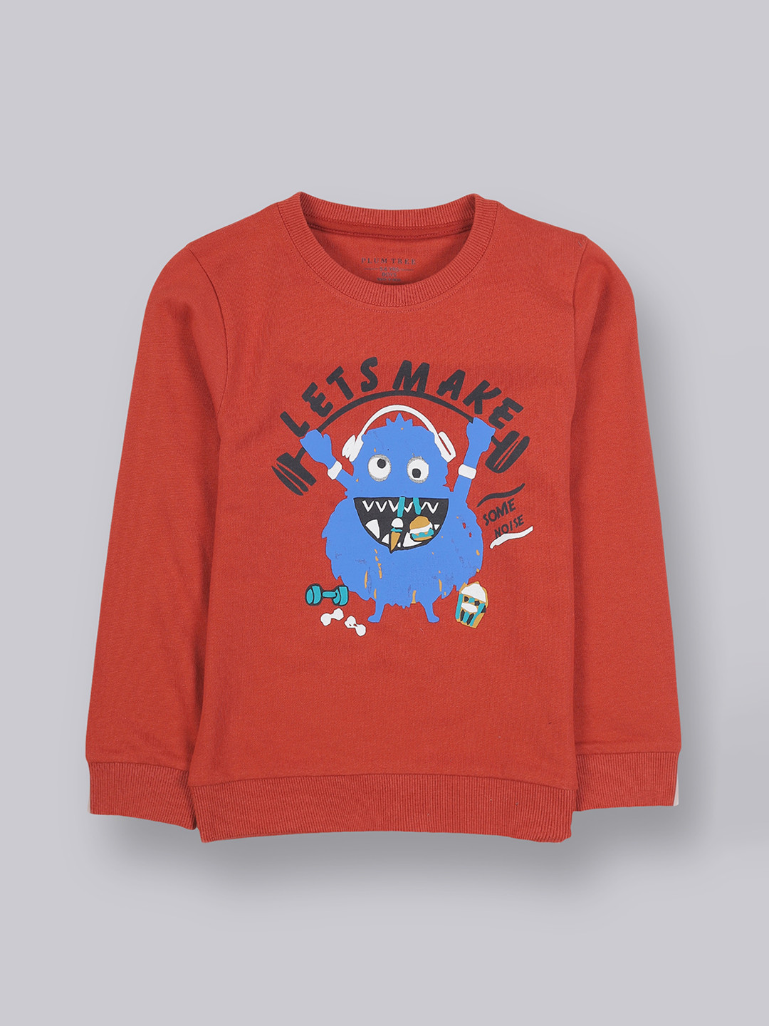 PLUM TREE Boys Orange Printed Sweatshirt