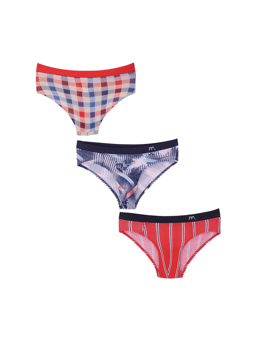 Zoom Minimondo Kids Pack of 3 Basic Briefs 7008-(1)-32-RED