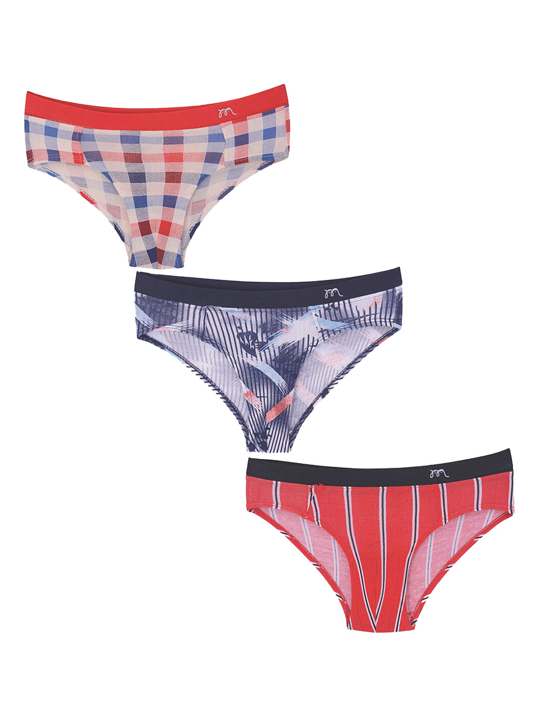 Zoom Minimondo Kids Pack of 3 Basic Briefs 7008-(1)-28-RED