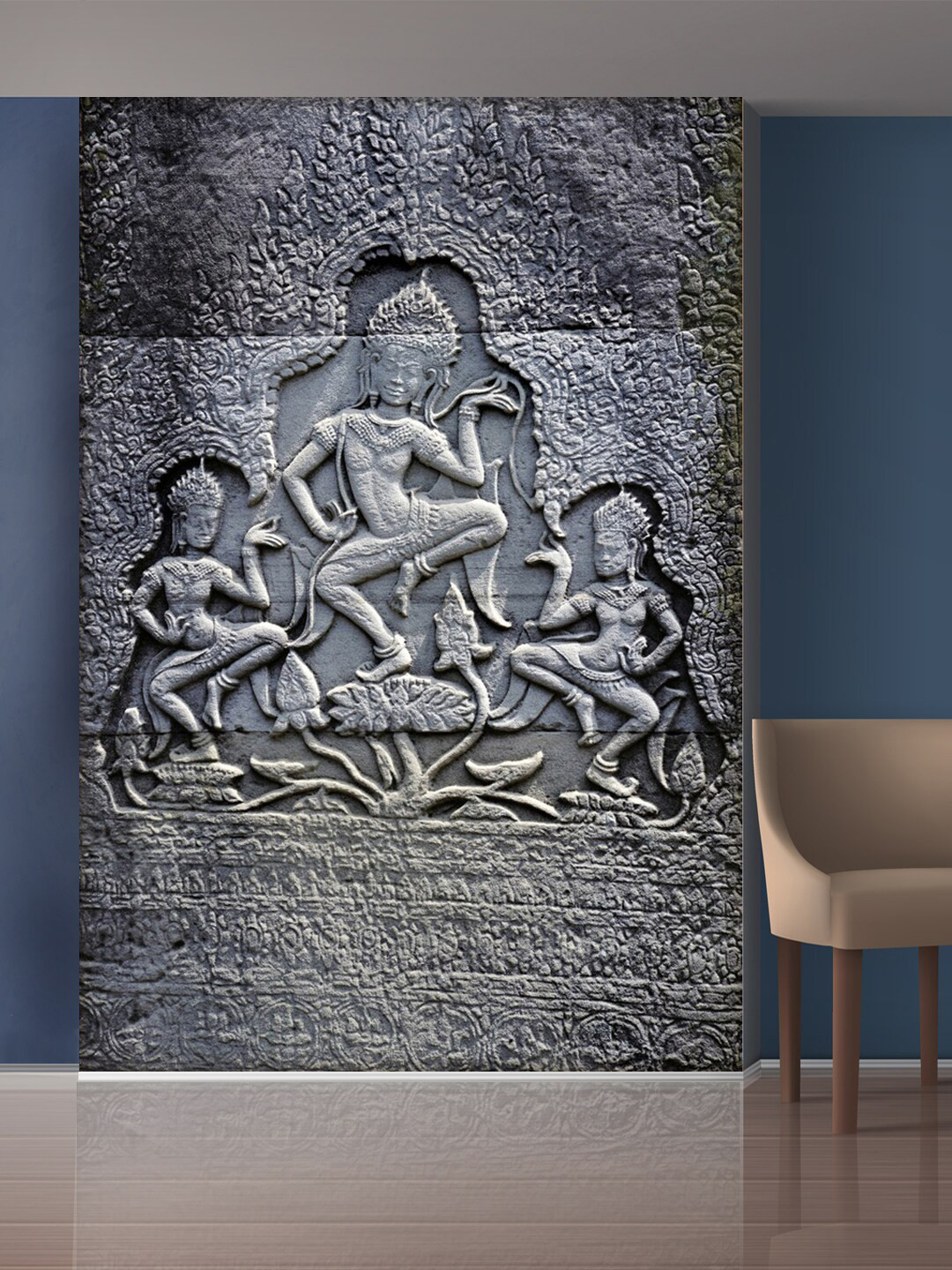 999Store Grey Dancing Statues Mural Wallpaper