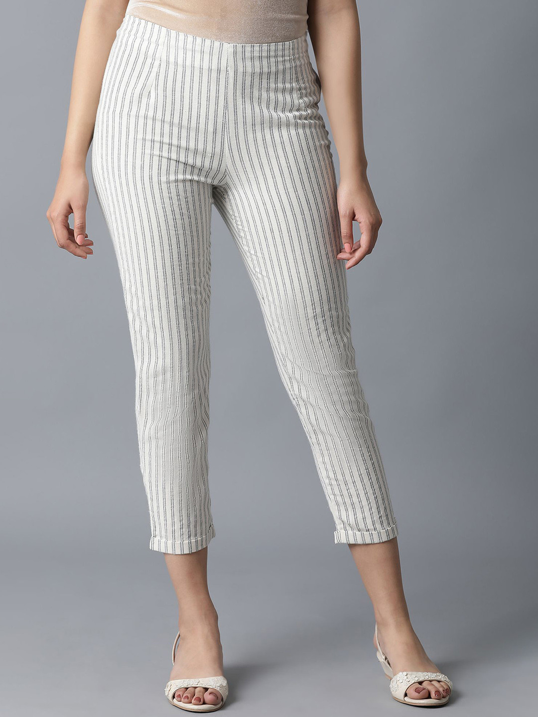 W Slim Fit Cotton Trouser