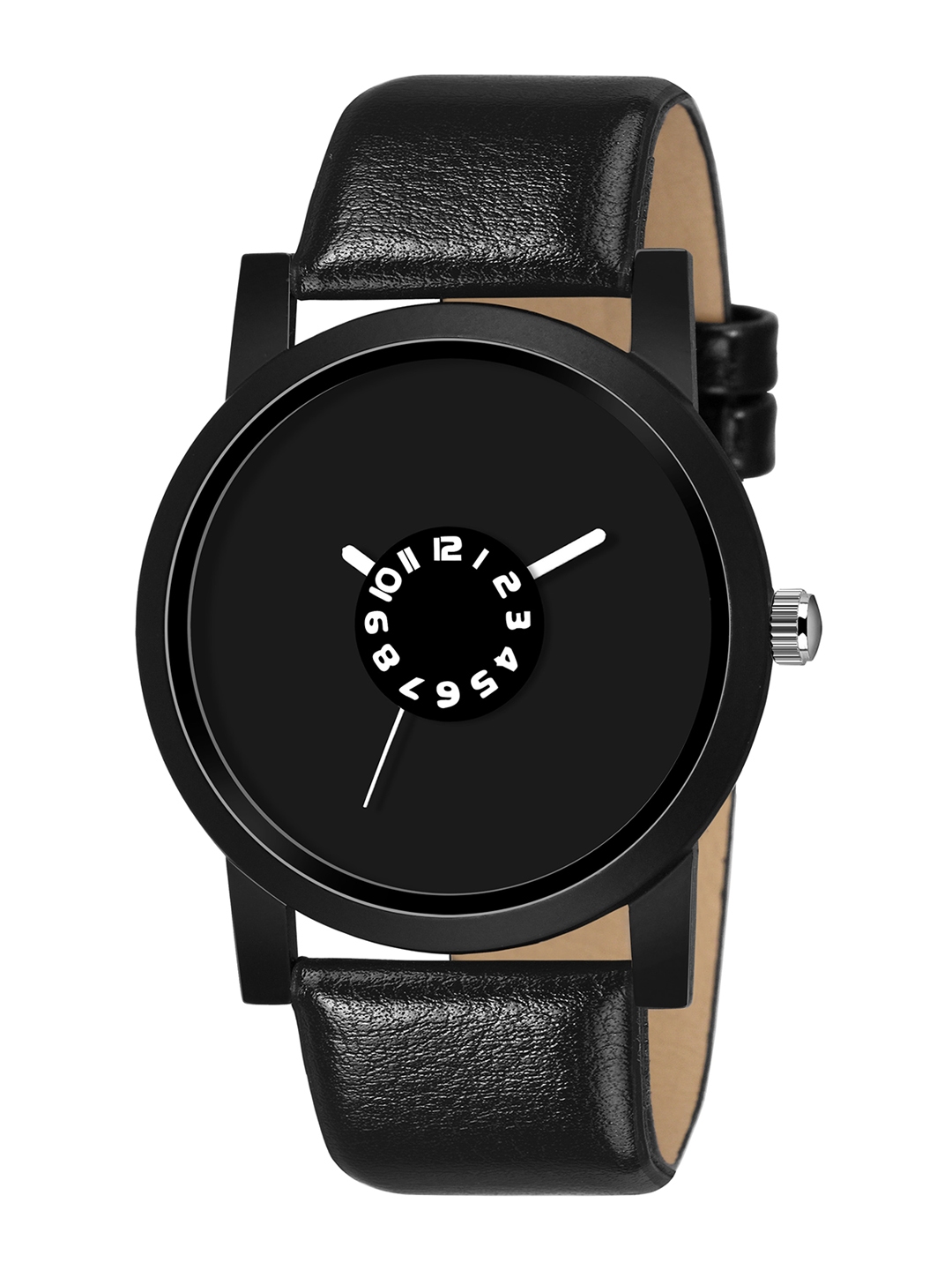 Buy Foxter Men Black Brass Printed Dial Black Leather Straps Analogue Watch Watches for Men 15026116 Myntra