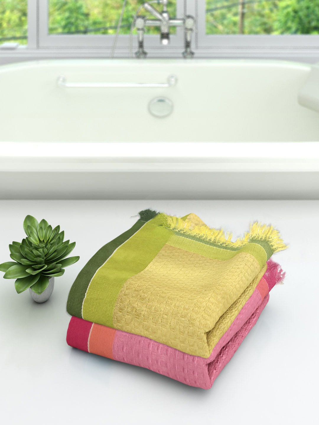 Athom Trendz Set Of 2 High Absorbant Bath Towel