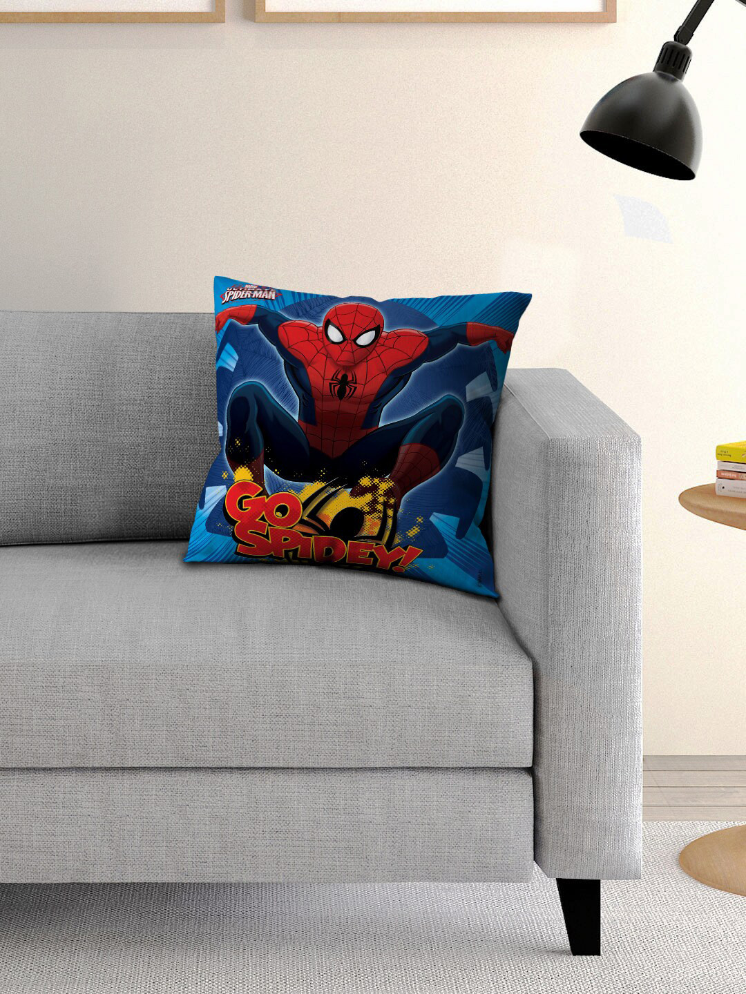 Marvel Kids Blue & Red Spider Man Printed Filled Cushion With Cover