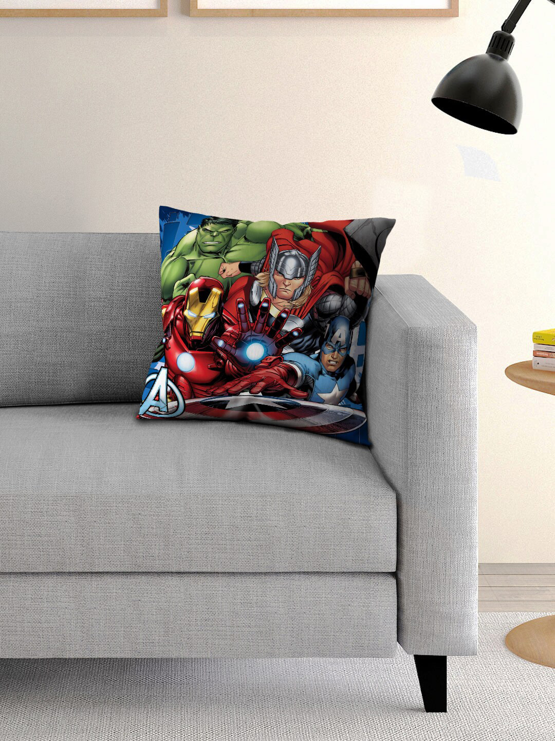 Marvel Avengers Cartoon Characters Polyester Silk Washable Cushion Cover -16x16In