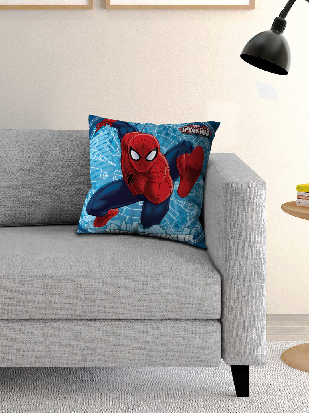 Marvel Spider Man Cartoon Characters Polyester HD Digital Square Cushion Cover -16x16In