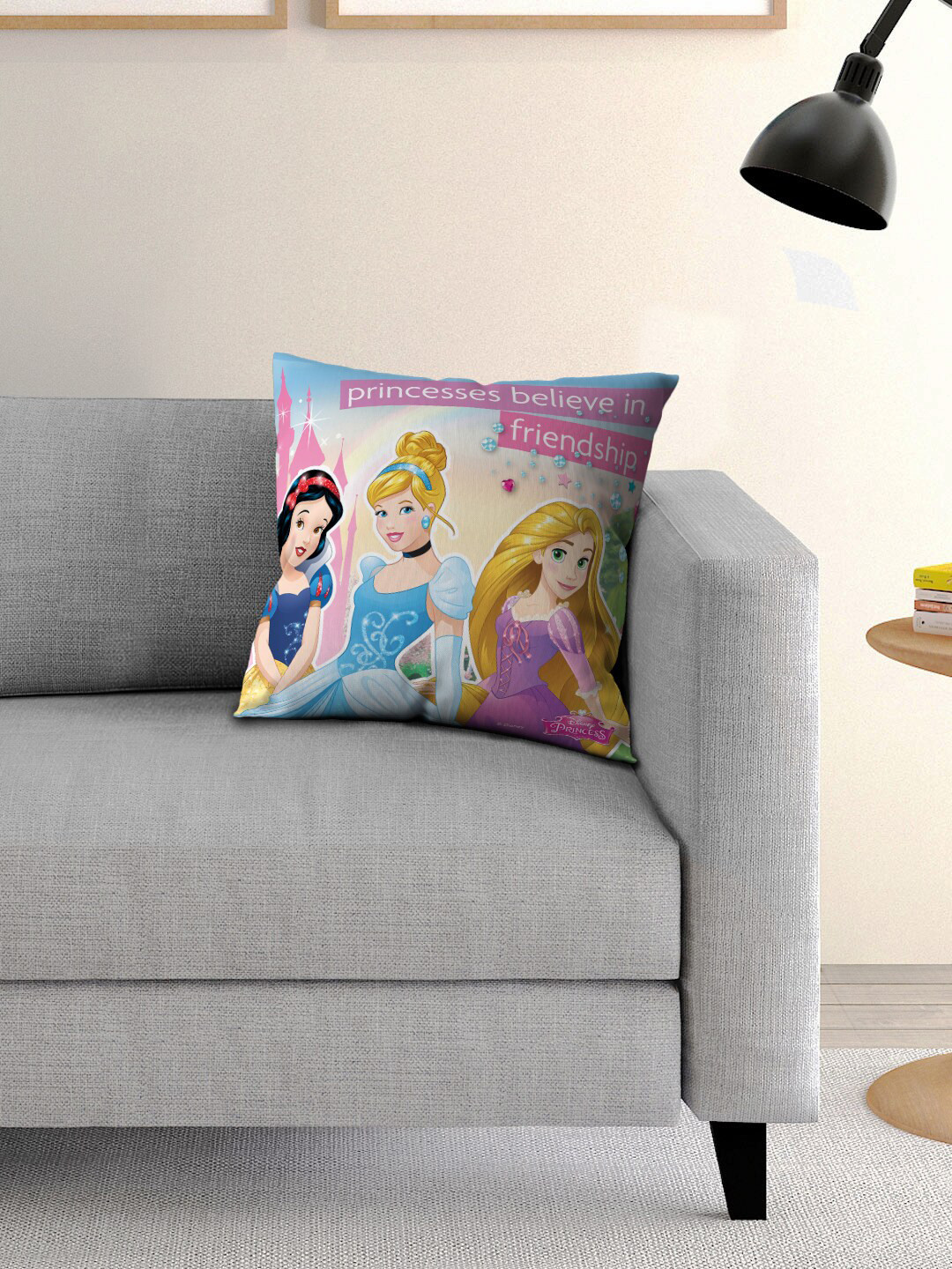 Disney Disney Princess Multicolour Single Cartoon Printed 40x40 cm Square Cushion Cover
