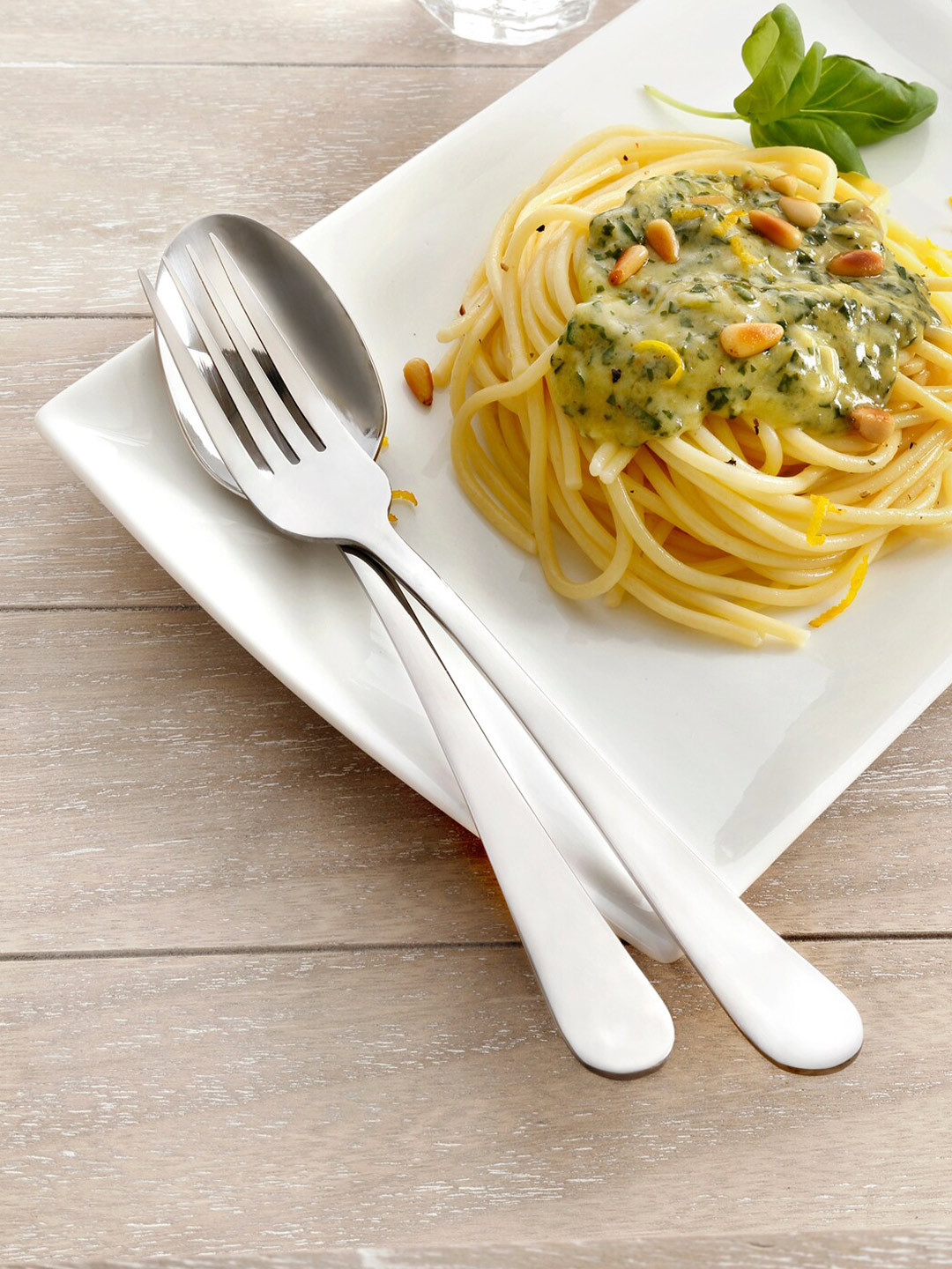 Amefa 24 Pieces Silver-Toned Stainless Steel Glossy Cutlery Set