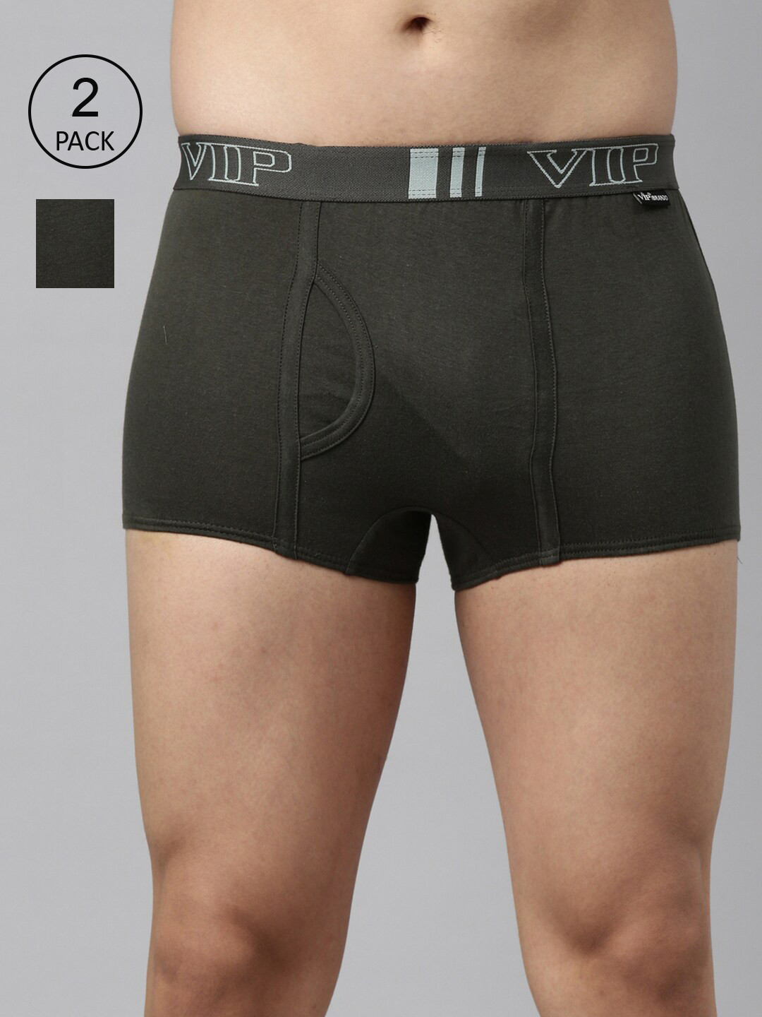 VIP Men Pack Of 2 Assorted Pure Cotton Trunks BRANDOP
