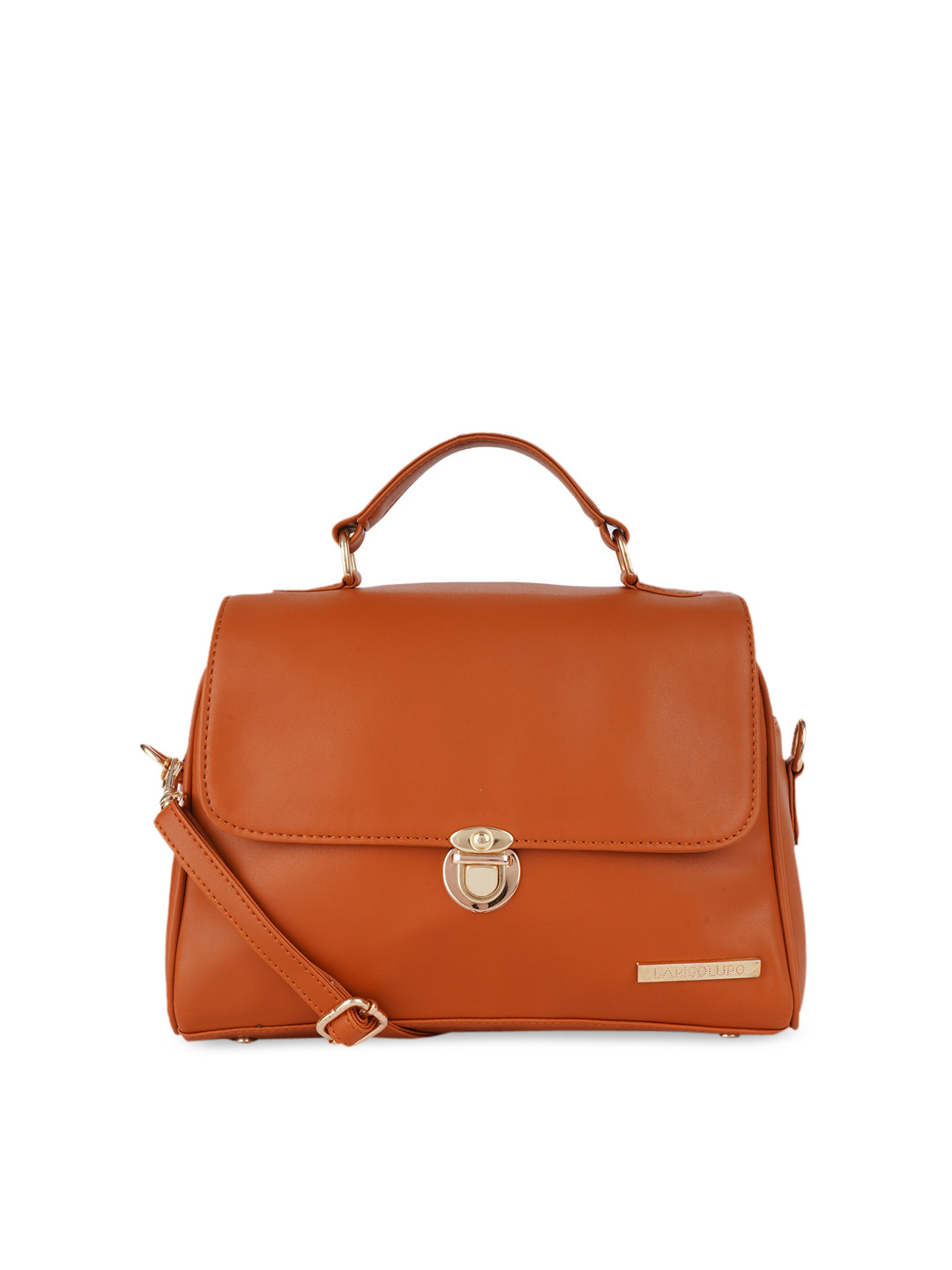 Lapis O Lupo Tan Structured Satchel