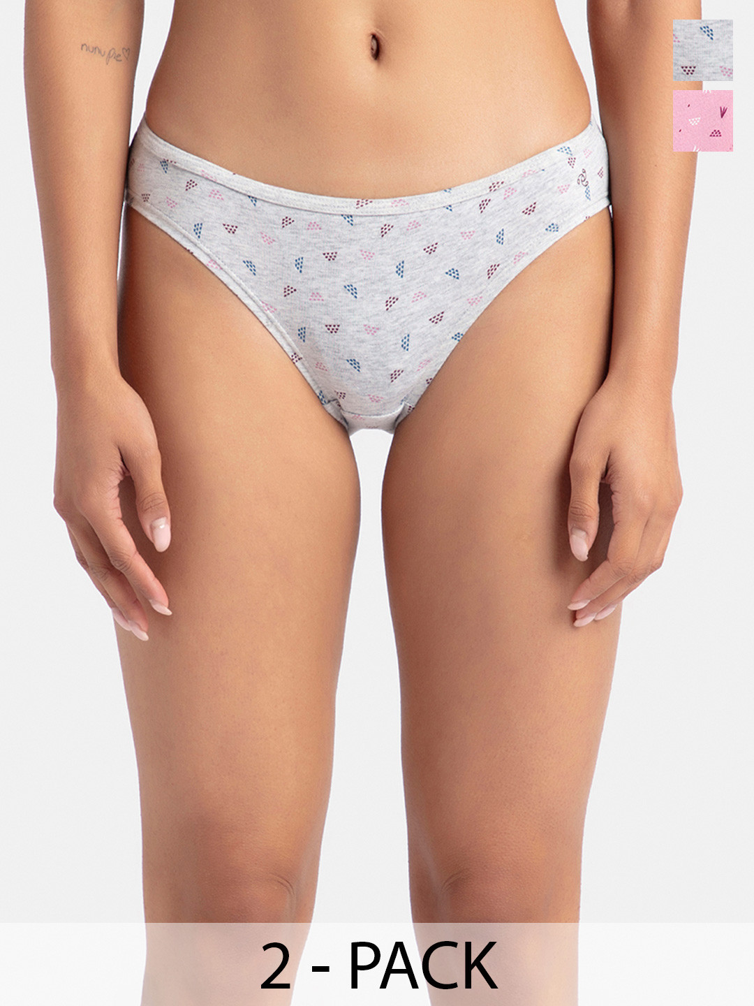 Jockey Pack Of 2 Medium Coverage Super Combed Cotton StayFresh Bikini-SW01