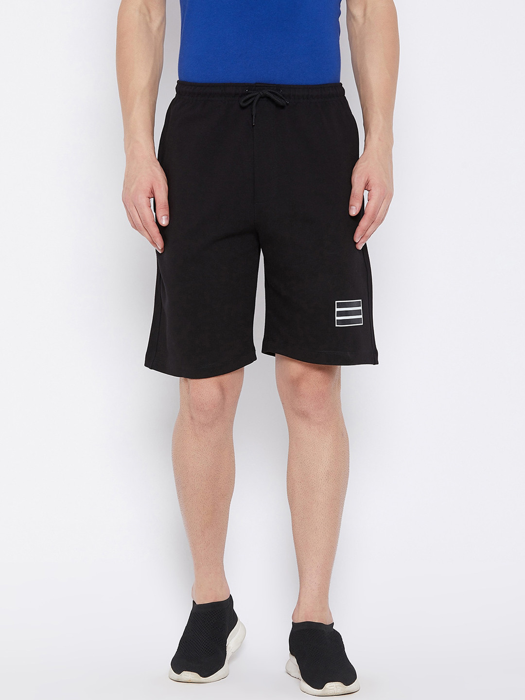 Wear Your Mind Men Black Mid-Rise Sports Shorts