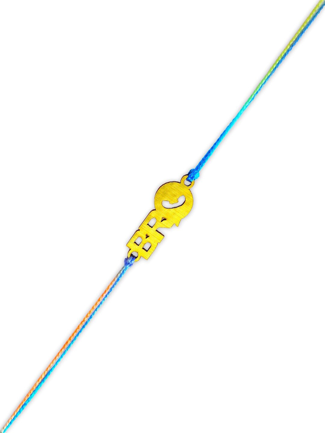 Digital Dress Room Men Gold-Toned BRO Slogan Rakhi