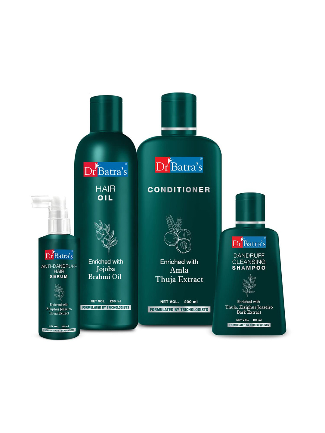 Dr. Batras Anti Dandruff Hair Serum + Conditioner + Hair Oil + Dandruff Cleansing Shampoo