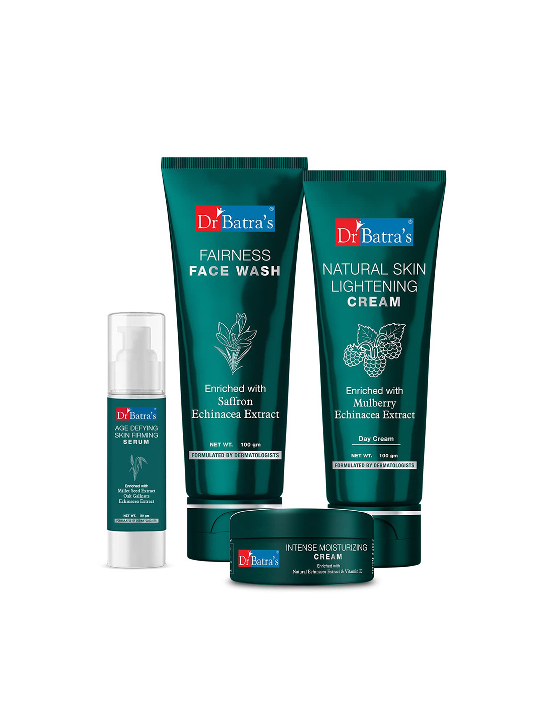 Dr. Batras Age Defying Serum + Fairness Face Wash + Skin Lightening Cream + Face Cream