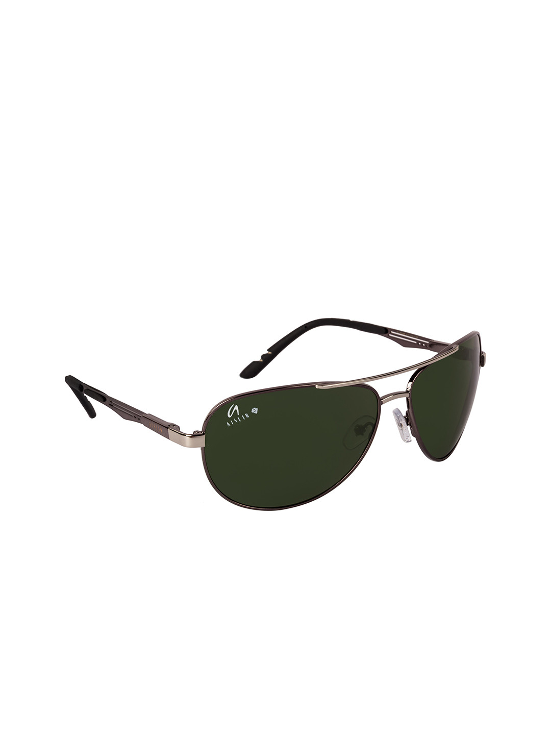 AISLIN Men Green Square UV Protected Aviator Sunglasses 14333-55-AS-3568