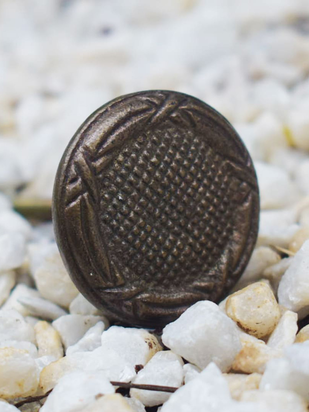 The Decor Mart Set Of 4 Copper-Toned Antique Brass Metal Decorative Knobs