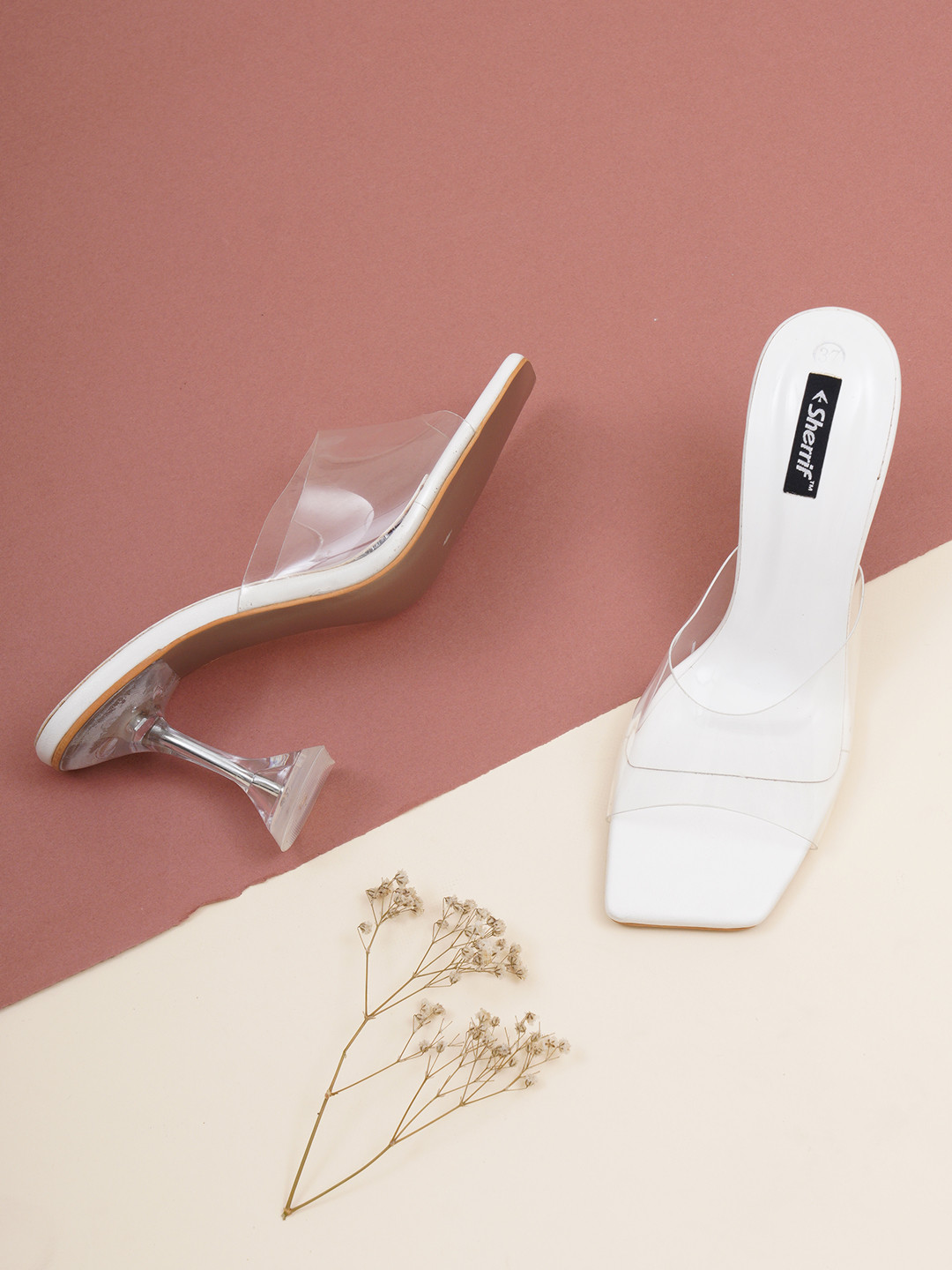 Sherrif Shoes White Block Sandals