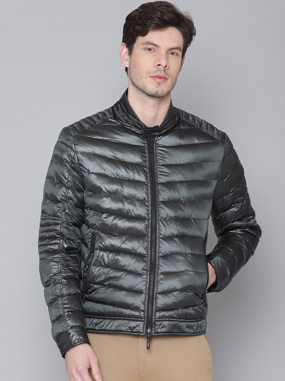 Antony Morato Men Teal Green Puffer Jacket