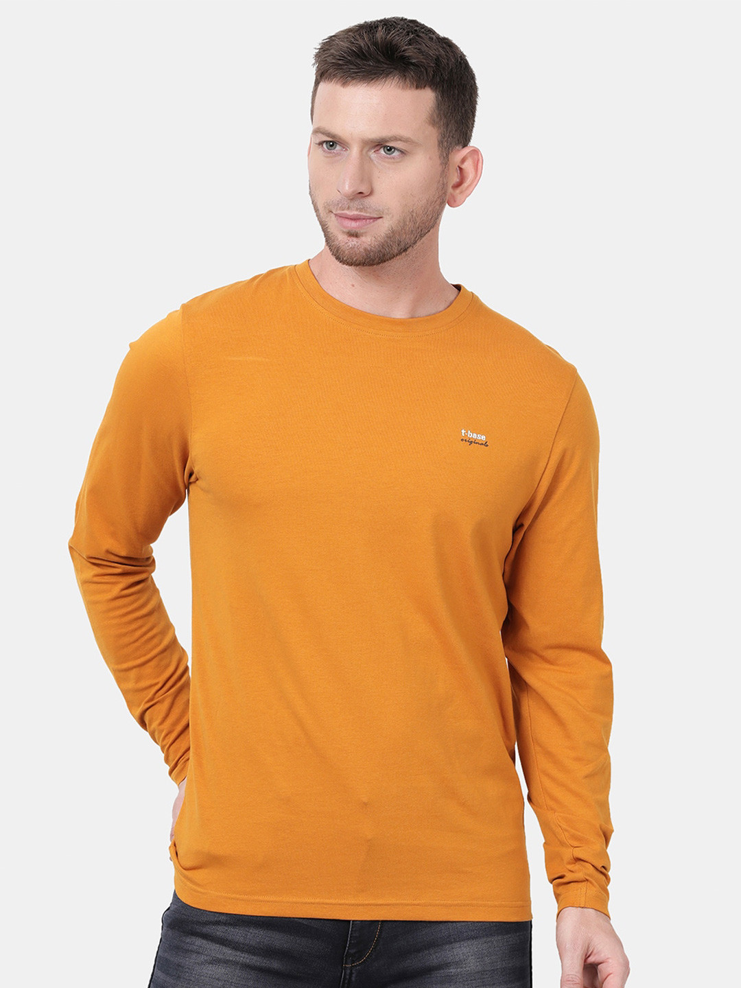 t-base Men Mustard Yellow T-shirt
