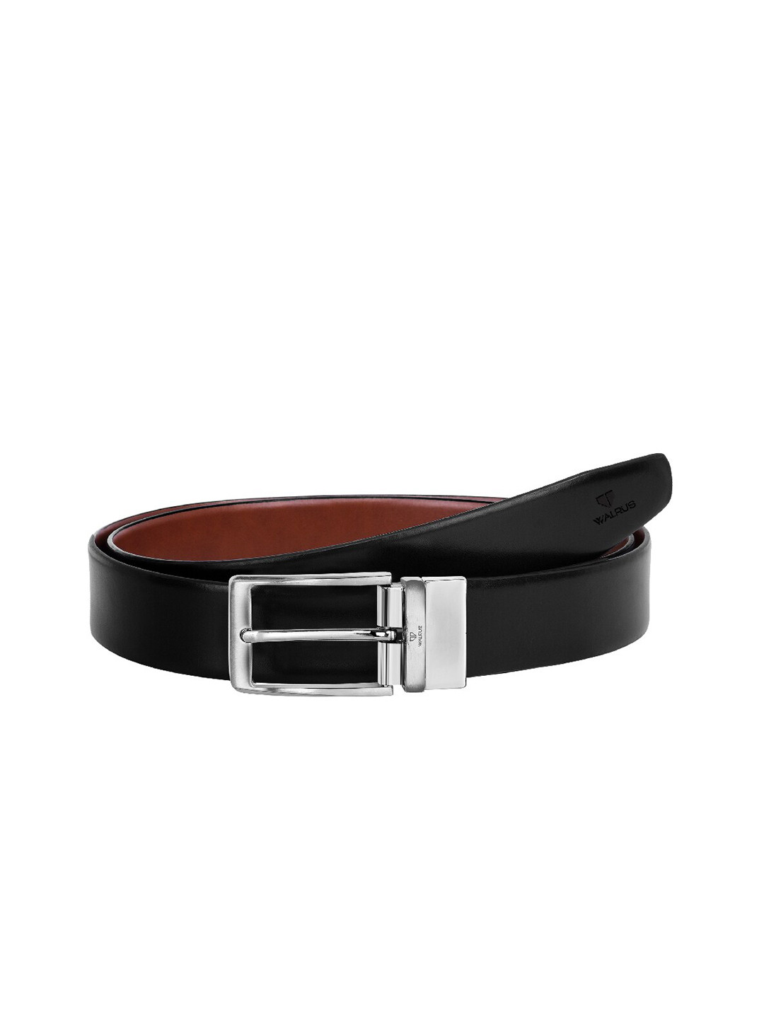 Walrus Men Black & Brown C Series Reversible Leather Formal Belt