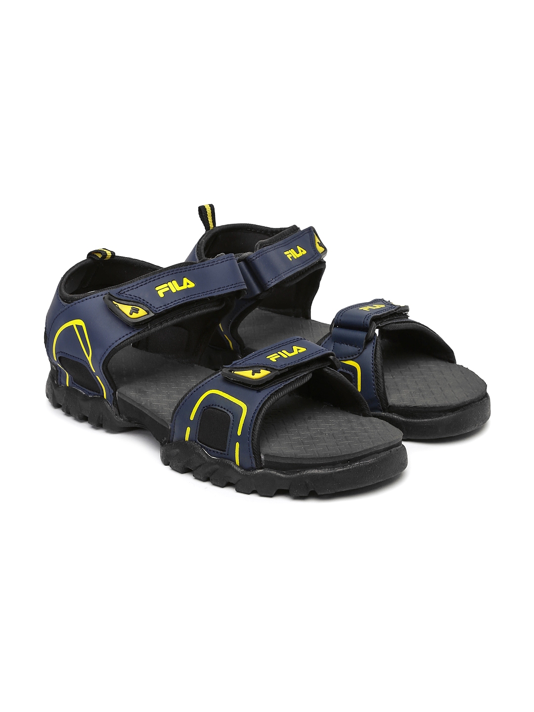 Yellow fila sandals cheap
