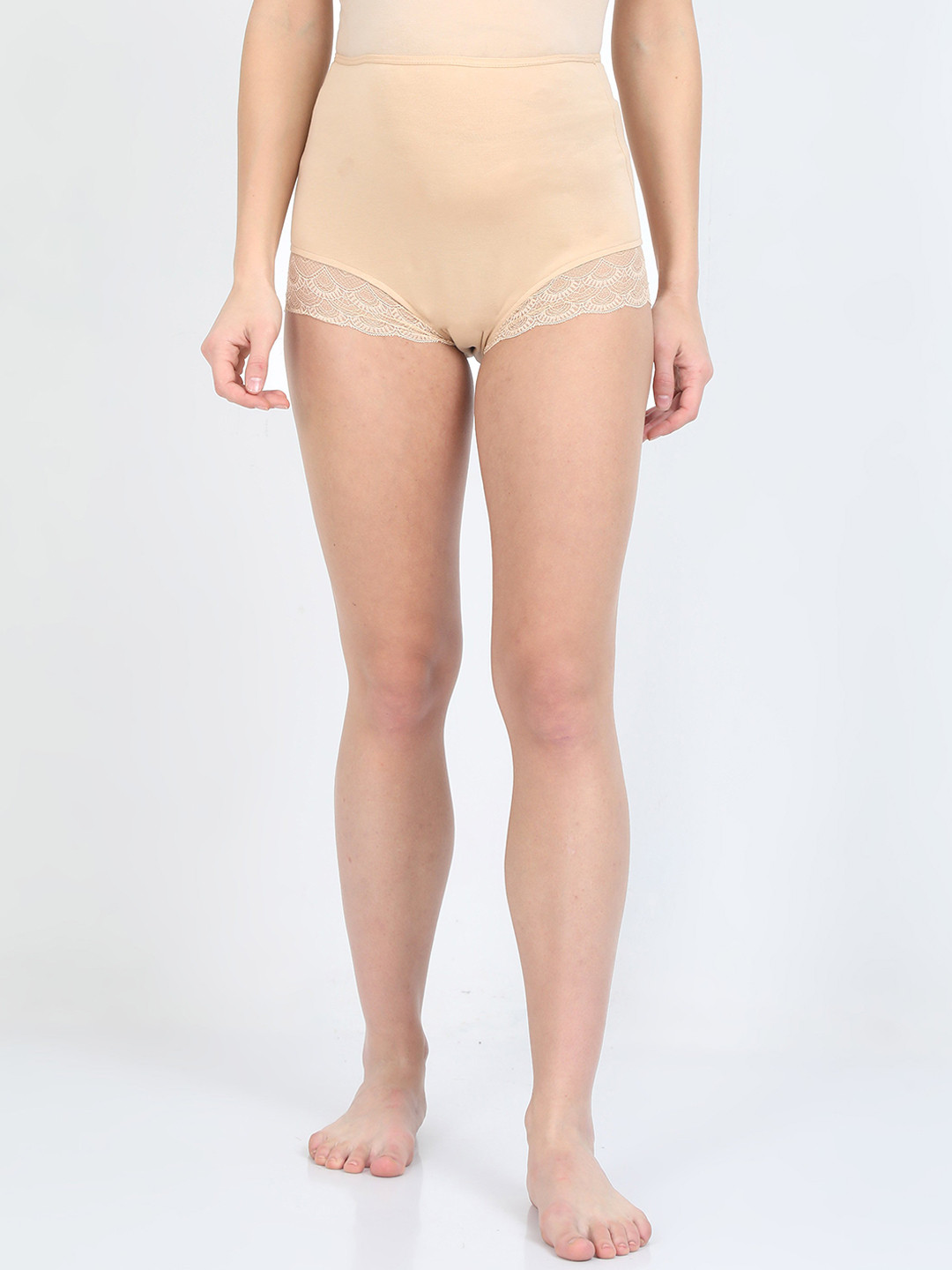 The Mom Store Women Beige Solid Maternity Briefs