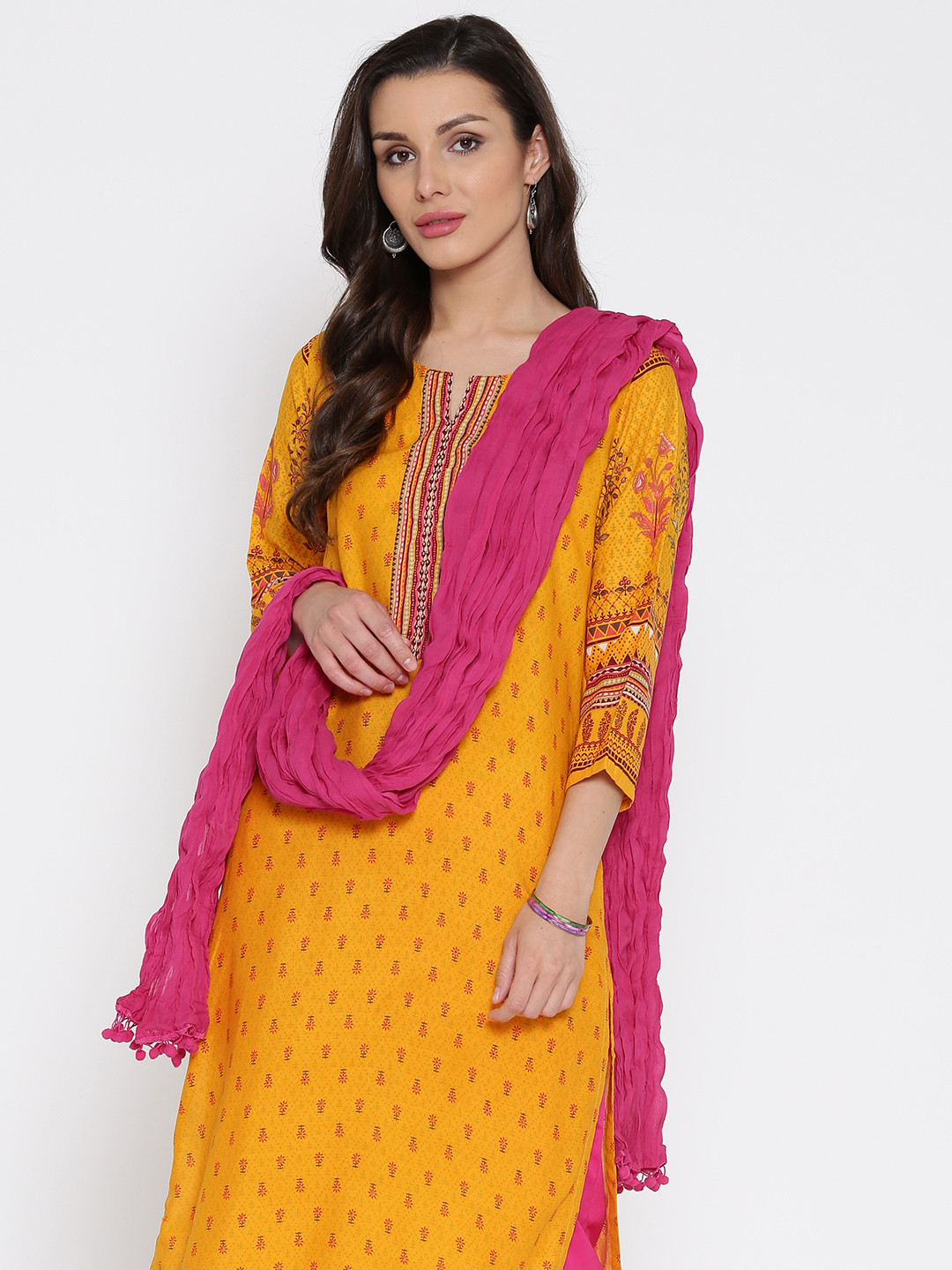 Rangriti Pink Crinkled Dupatta