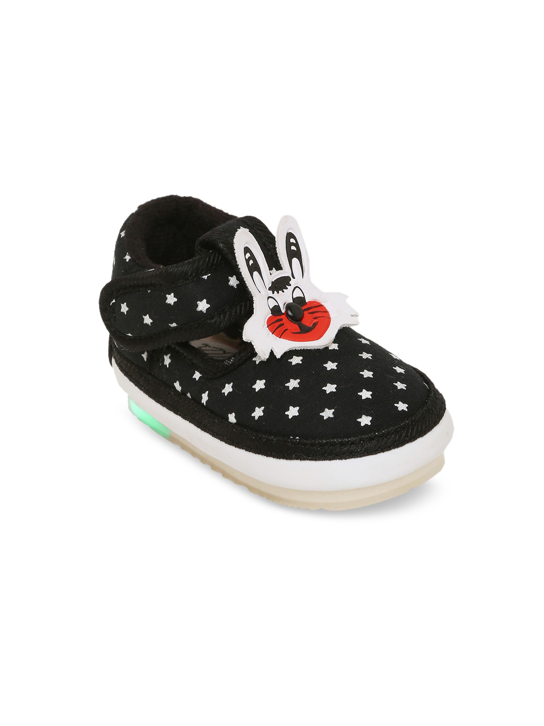 CHiU Kids Black Printed LED Light Sneakers With Chu Chu Musical Sound