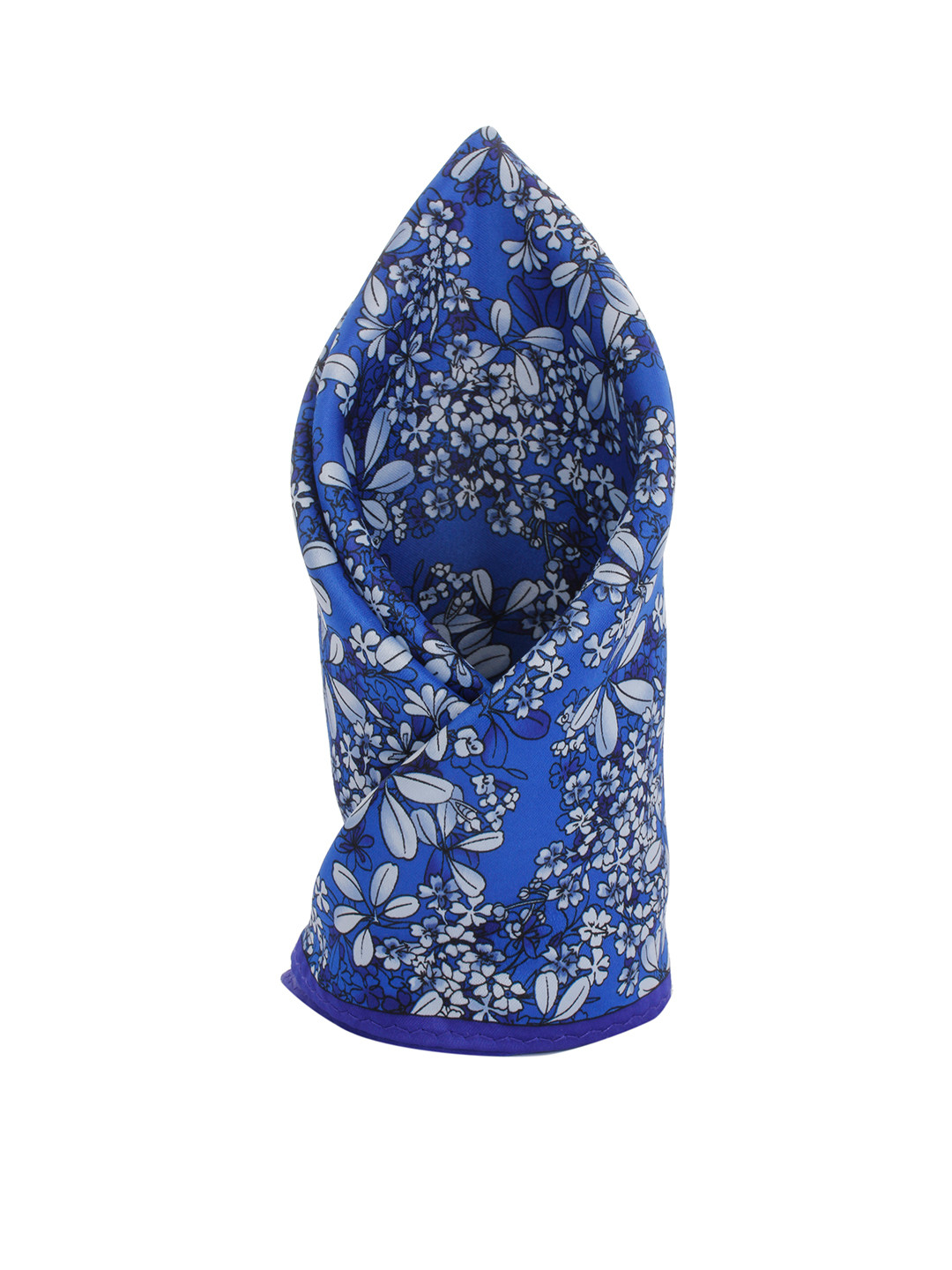 Alvaro Castagnino Blue Tropical Print Pocket Square