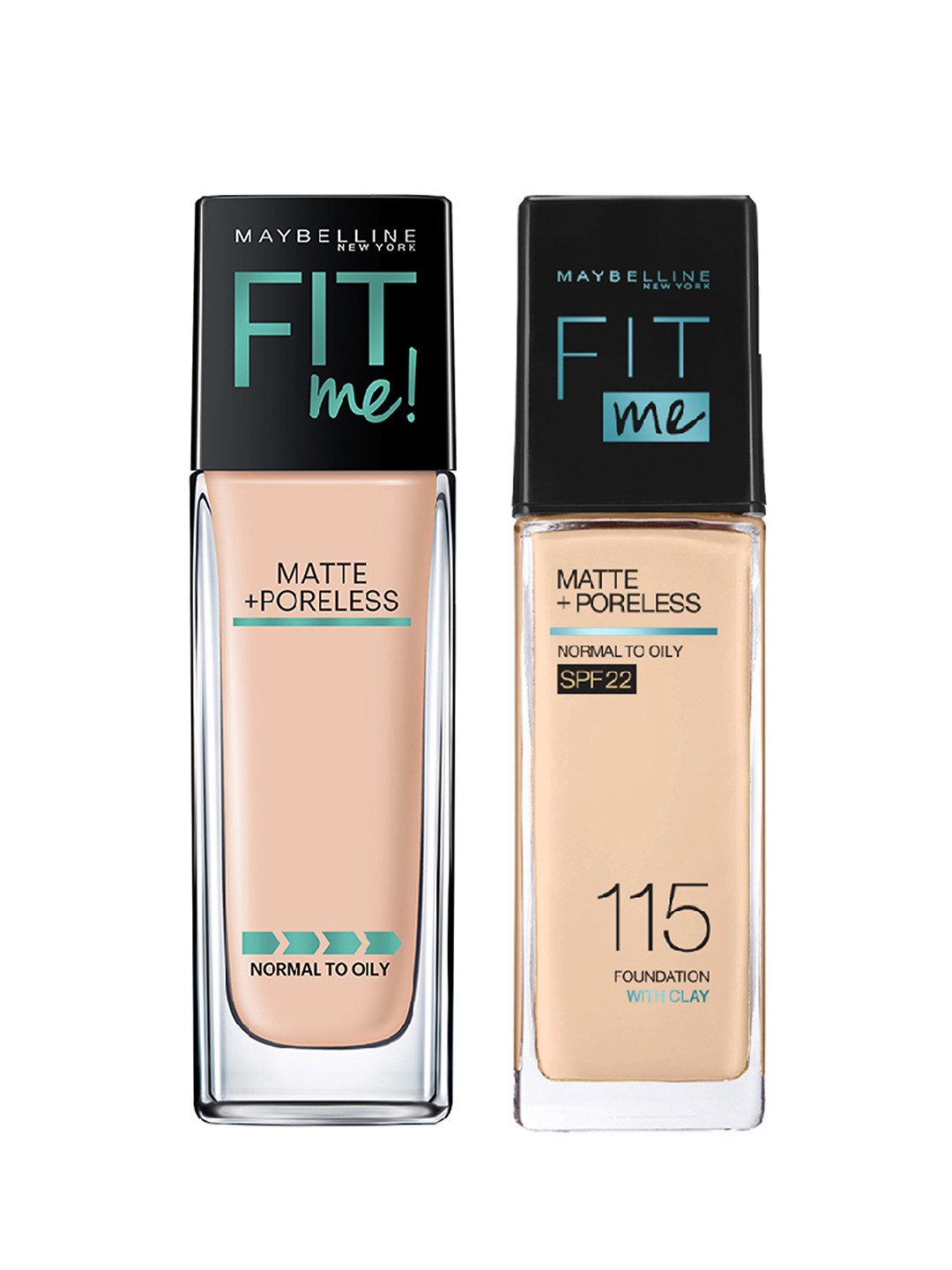 Maybelline New York Fit Me Matte + Poreless Liquid Foundation - Classic Ivory & Ivory