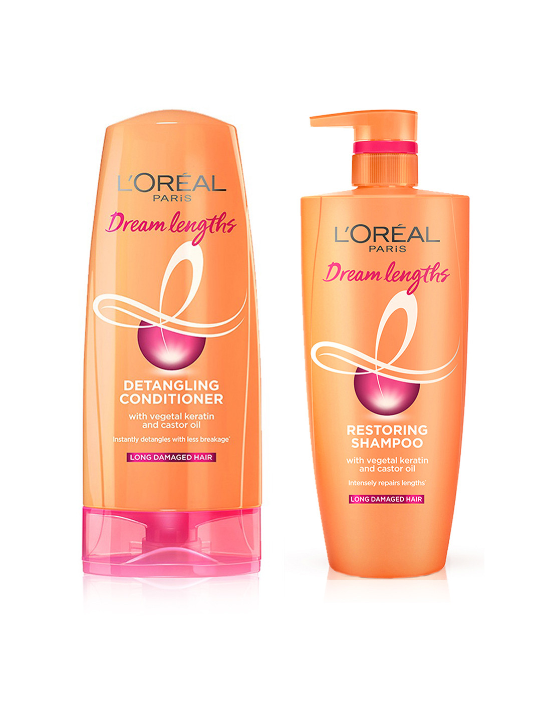 LOreal Paris Dream Length Restoring Shampoo 1L & Detangling Conditioner 180ml