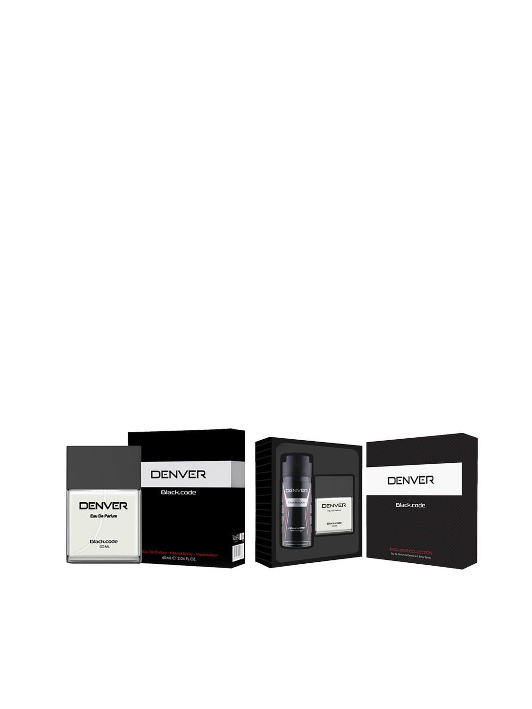 Denver Men Set of 2 Black Code Eau de Parfum & 1 Black Code Deodorant