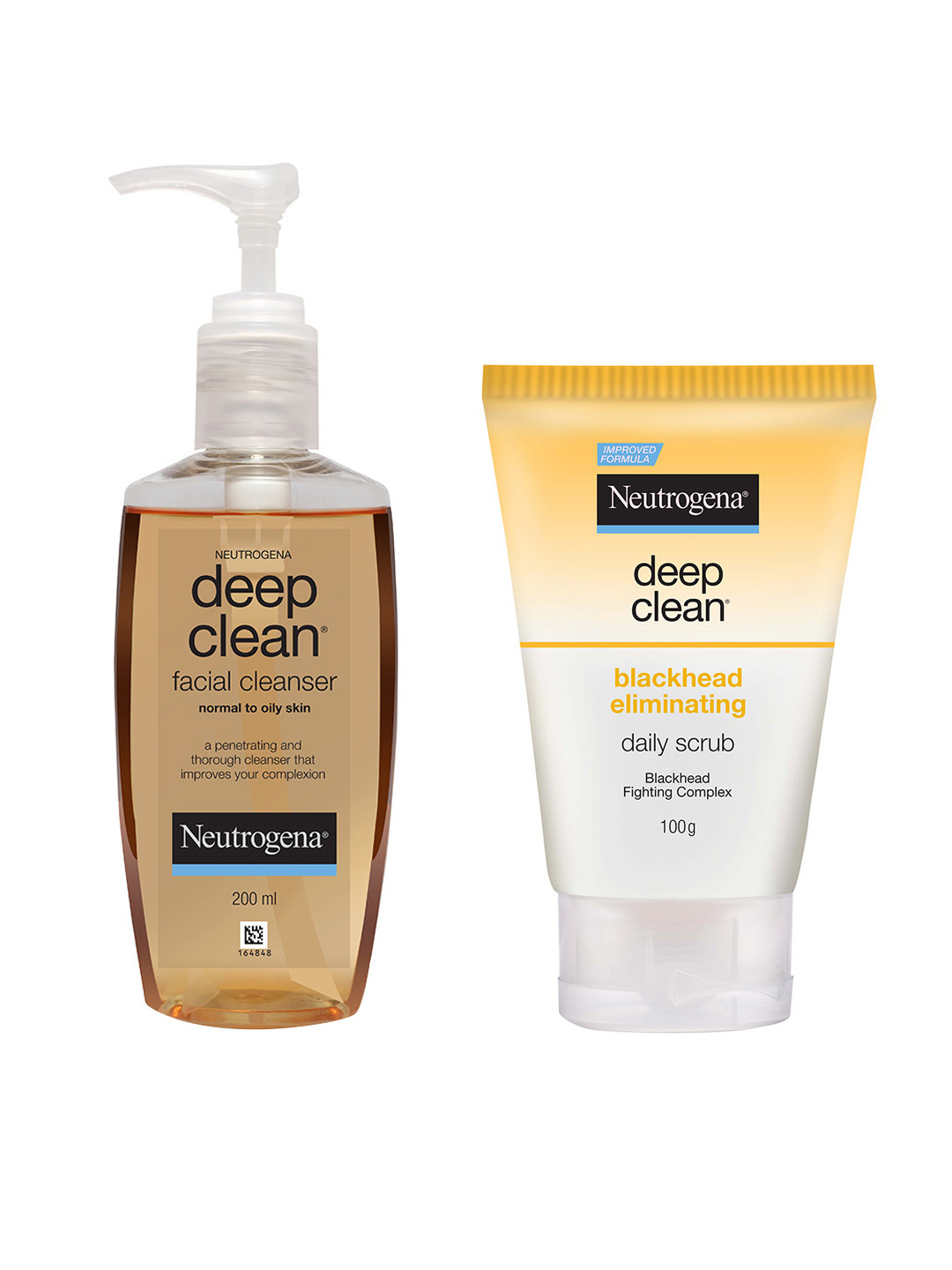 Neutrogena Deep Clean Facial Cleanser & Deep Clean Black Head Eliminating Scrub