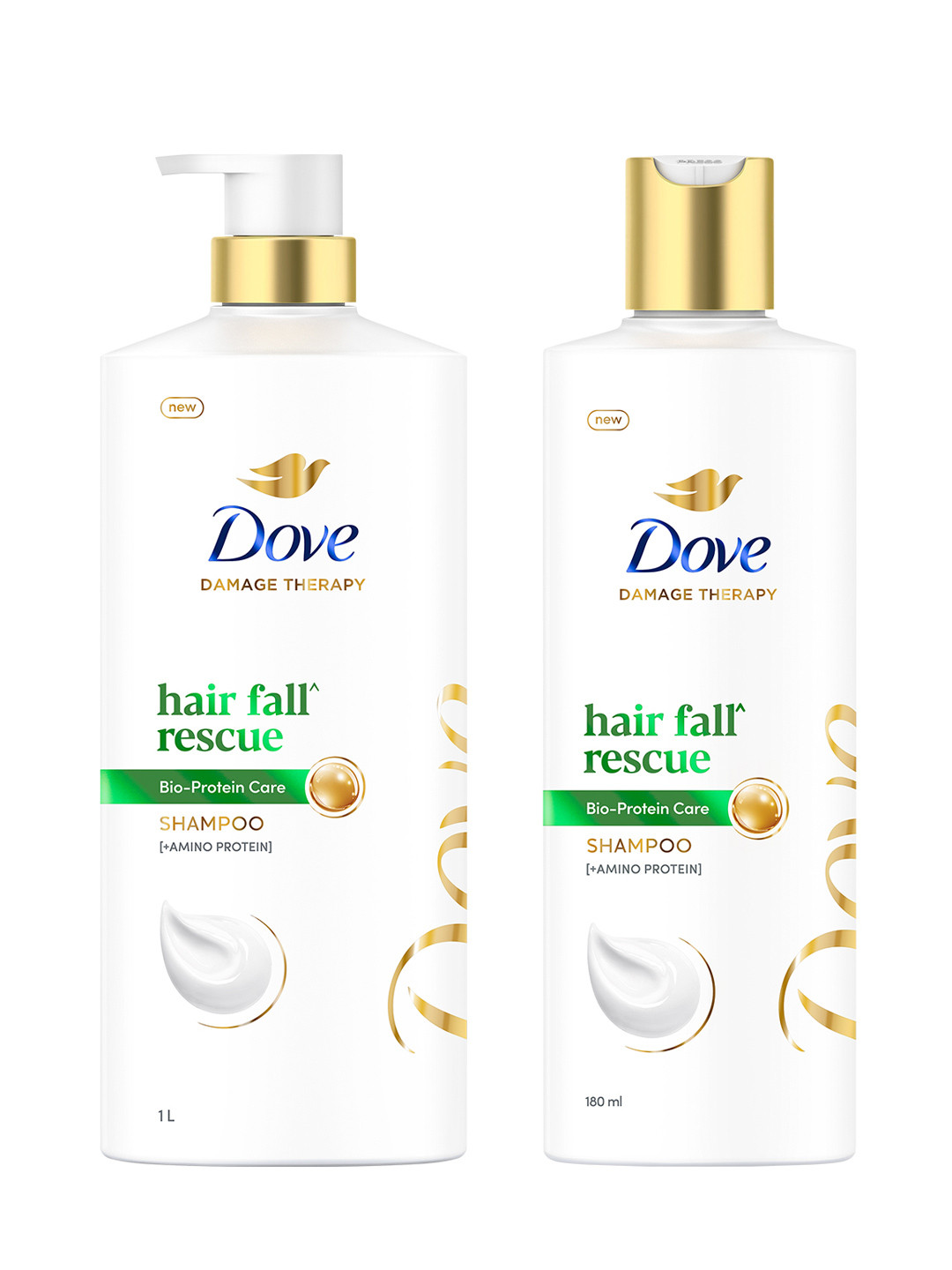 Dove Set Of 2 Nutritive Solutions Hair Fall Rescue Shampoo - 180ml & 1L