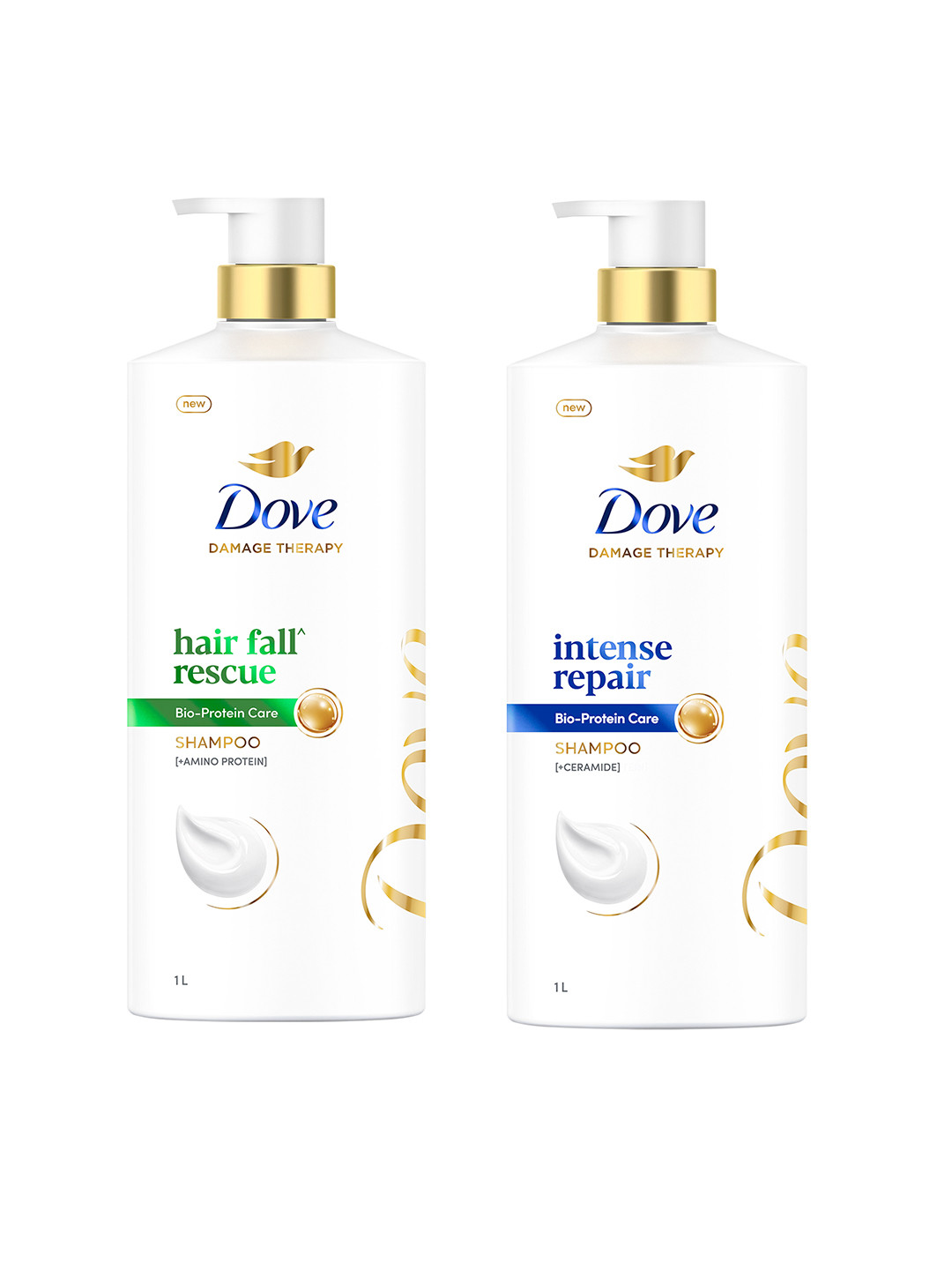 Dove Hair Fall Rescue Shampoo & Intense Repair Shampoo - 1L Each
