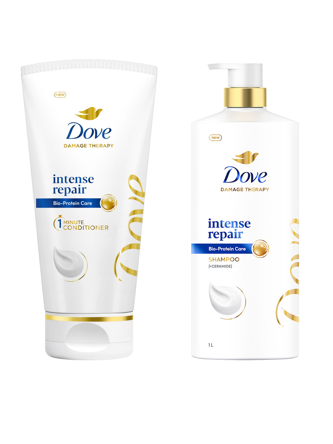 Dove Set Of Intense Repair Hair Conditioner 75ml & Shampoo 1L